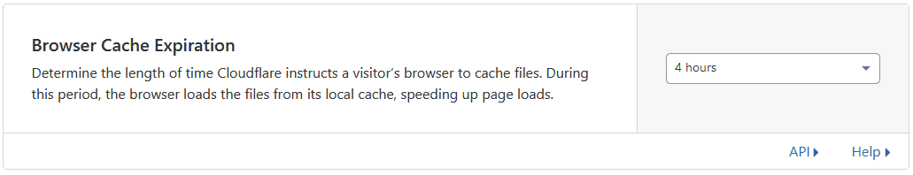 cloudflare browser cache level